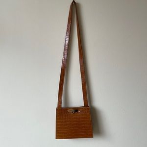 Simons - Faux croc over the should bag